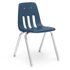Virco Activity Table and Chair Package - 4000 Series Activity Table (48"x72" Kidney) & Four 9000 Series Stack Chairs (18'' H - 5th-Adult)^ Activity Tables & Chairs|Activity Table & Chair Packages