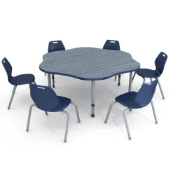 Paragon A&D Flower Activity Table with Ready Stack Chairs Package by^ Activity Tables & Chairs|Activity Table & Chair Packages