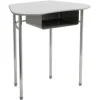 Columbia Adjustable Hard Plastic Octagon Desks^ Collaborative Desks|Open Front School Desks