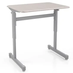 Smith System Adjustable Hard Plastic Silhouette Student Desk w/ Glides^ Open Front School Desks