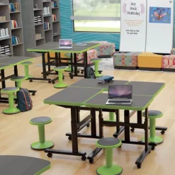 Mooreco Adjustable Height Flipper Desks^ Stand-Up Student Desks|Folding