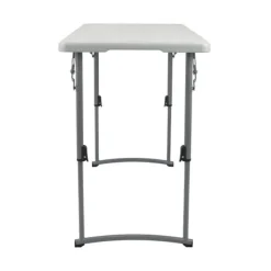 National Public Seating Adjustable Height Fold In Half Plastic Folding Table - 24"D x 48"L x 22"-35"H^ Folding
