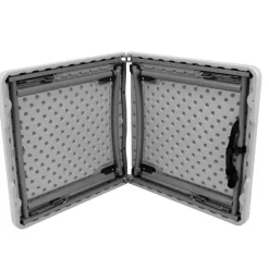 National Public Seating Adjustable Height Fold In Half Plastic Folding Table - 24