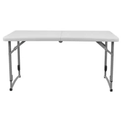 National Public Seating Adjustable Height Fold In Half Plastic Folding Table - 24