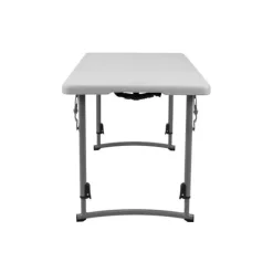 National Public Seating Adjustable Height Fold In Half Plastic Folding Table - 24