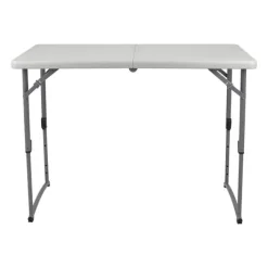 National Public Seating Adjustable Height Fold In Half Plastic Folding Table - 24