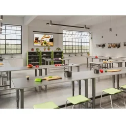 Smith System Adjustable Planner Studio Stainless Steel Top Table^ Makerspace & Shop