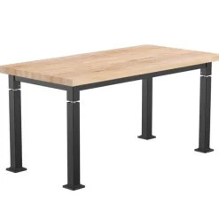 National Public Seating Aero-Lift Tables with Butcherblock Top^ Makerspace & Shop