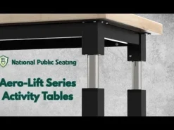 National Public Seating Aero-Lift Table with Epoxy Top (18'' x 48'')^ Science|Science Tables