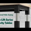 National Public Seating Aero-Lift Table with Epoxy Top (30'' x 60'')^ Science|Science Tables