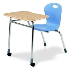 Virco Agile Mobile Combo Desk w/ ZUMA Shell^ Combo Chair Desks
