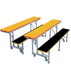 AmTab All-in-One Mobile Cafeteria Convertible Bench Tables^ Cafeteria|Cafeteria Tables