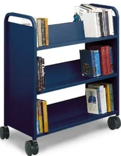 Smith System All Welded Buffalo Booktruck w/ 6 Slanted Shelves^ Book Carts