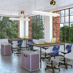 Paragon All Welded Chargebar Powered Tables^ Computer Lab