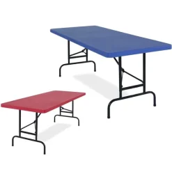 National Public Seating American Colors Adjustable Height Plastic Folding Tables^ Folding