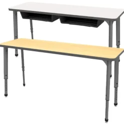 Marco Group Apex Series Two Student Desk^ Open Front School Desks|Two Student Desks