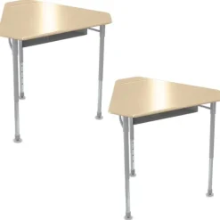 Mooreco Astute Monroe Hard Plastic Collaborative 2-Pack Student Desks^ Collaborative Desks|Open Front School Desks