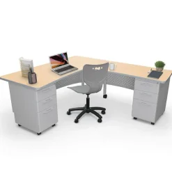 Mooreco Avid L-Shaped Desk^ Teacher Desks|Instructor Desks
