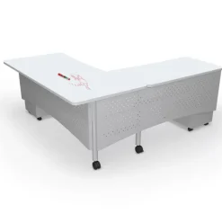 Mooreco Avid L-Shaped Desk w/ Dry Erase Top^ Teacher Desks|Instructor Desks