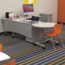 Mooreco Avid Pneumatic Conference End Desk w/ Dry Erase Top^ Stand-Up Student Desks
