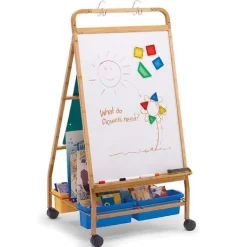 Copernicus Bamboo Primary Teaching Easel^ Mobile Reversible Boards