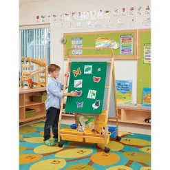 Copernicus Bamboo Primary Teaching Easel^ Mobile Reversible Boards