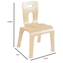 Wood Designs Bentwood Chair Set of 2 (14'' H - K-2nd)^Kids Wooden Chairs|Kids Chairs