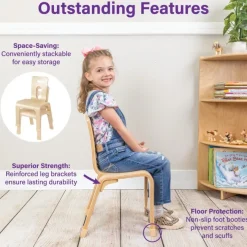 Wood Designs Bentwood Chair Set of 2 (18'' H - 5th-Adult)^Kids Wooden Chairs|Kids Chairs
