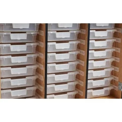 National Public Seating Bin Storage Mobile Science Cabinet with Chem-Res Top (48