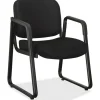 Lorell Black Fabric Guest Chair^ Reception & Waiting Room