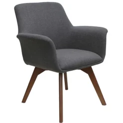 OfficeSource Bolster Collection Mid Back Guest Chair w/ Wood Leg Base^ Reception & Waiting Room