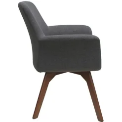 OfficeSource Bolster Collection Mid Back Guest Chair w/ Wood Leg Base^ Reception & Waiting Room