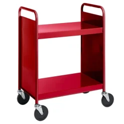 BioFit Book Truck w/ 3 Flat Top Shelves - 38"H^ Book Carts