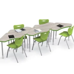 Mooreco Boomerang Snap Desk^ Collaborative Desks|Open Front School Desks