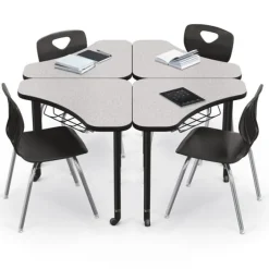 Mooreco Boomerang Snap Desk^ Collaborative Desks|Open Front School Desks