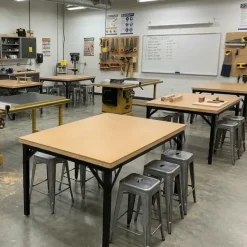 CEF Brainstorm Adjustable Workbench Table w/ Shop Top^ Makerspace & Shop