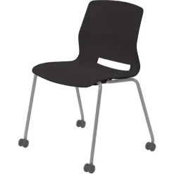 KFI Seating Cafe Table with Six Lola Armless Chairs w/ Casters- 36'' X 72'' Rectangle^ Cafe Table & Chair Sets|Cafe Tables