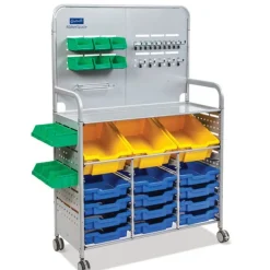 Gratnells Callero Makerspace Silver Cart Set^ Tote & Bin Storage|Workshop & Tool Cabinets