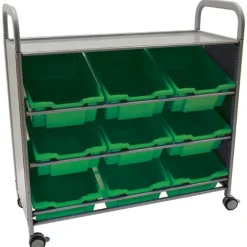 Gratnells Callero Silver Tilted Tray Cart^ Tote & Bin Storage|Cubbies