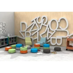 Smith System Campfire Flowform Soft Seating Set- 5 Soft Rockers + 1 Ottoman^Kids Flexible Seating|Floor Seating