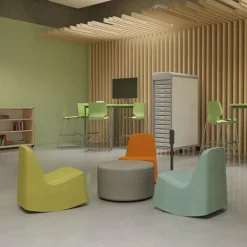 Smith System Campfire Flowform Soft Seating Set- 5 Soft Rockers + 1 Ottoman^Kids Flexible Seating|Floor Seating