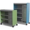 Smith System Cascade Combo Tote & Shelf Mobile Storage^ Tote & Bin Storage|Mobile Cabinets