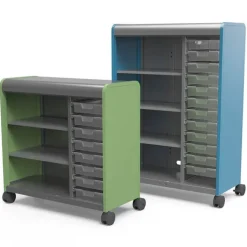 Smith System Cascade Combo Tote & Shelf Mobile Storage^ Tote & Bin Storage|Mobile Cabinets