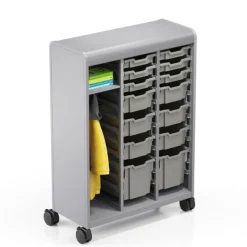 Smith System Cascade Tower Mobile Wardrobe & Tote Cabinet^ Tote & Bin Storage|Mobile Cabinets