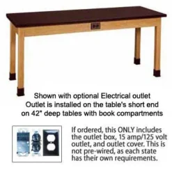 Diversified Spaces ChemGuard Maple Science Lab Table with Book Compartment (24'' D X 54'' W)^ Science|Science Tables