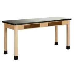 Diversified Spaces ChemGuard Maple Science Lab Table with Book Compartment (24'' D X 54'' W)^ Science|Science Tables
