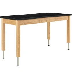 Diversified Spaces ChemGuard Top, Adjustable Wooden Leg Science Table (24'' D X 72'' W)^ Science|Science Tables