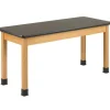 Diversified Spaces Chemguard Top, Hardwood Science Lab Table (36'' D X 54'' W)^ Science|Science Tables