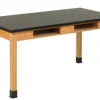 Diversified Spaces ChemGuard Top Hardwood Science Lab Table with Book Compartments (30'' D X 48'' W)^ Science|Science Tables