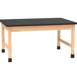 Diversified Spaces Chemguard Top, Hardwood Science Lab Table (42'' D X 48'' W)^ Science|Science Tables